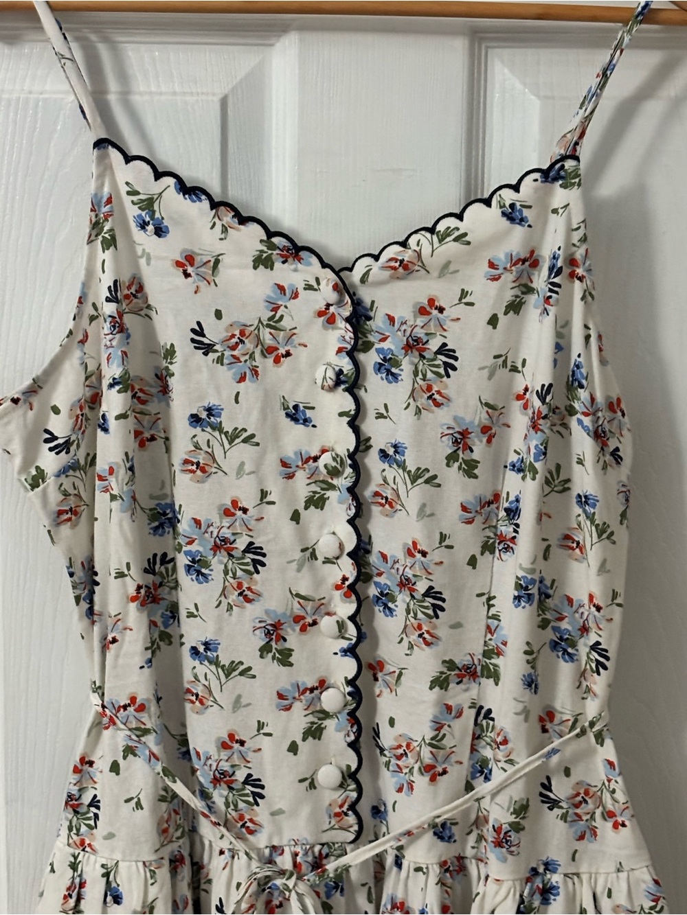 Free Assembly Floral Spaghetti-Strap Midi Dress in White - Picture 4 of 11